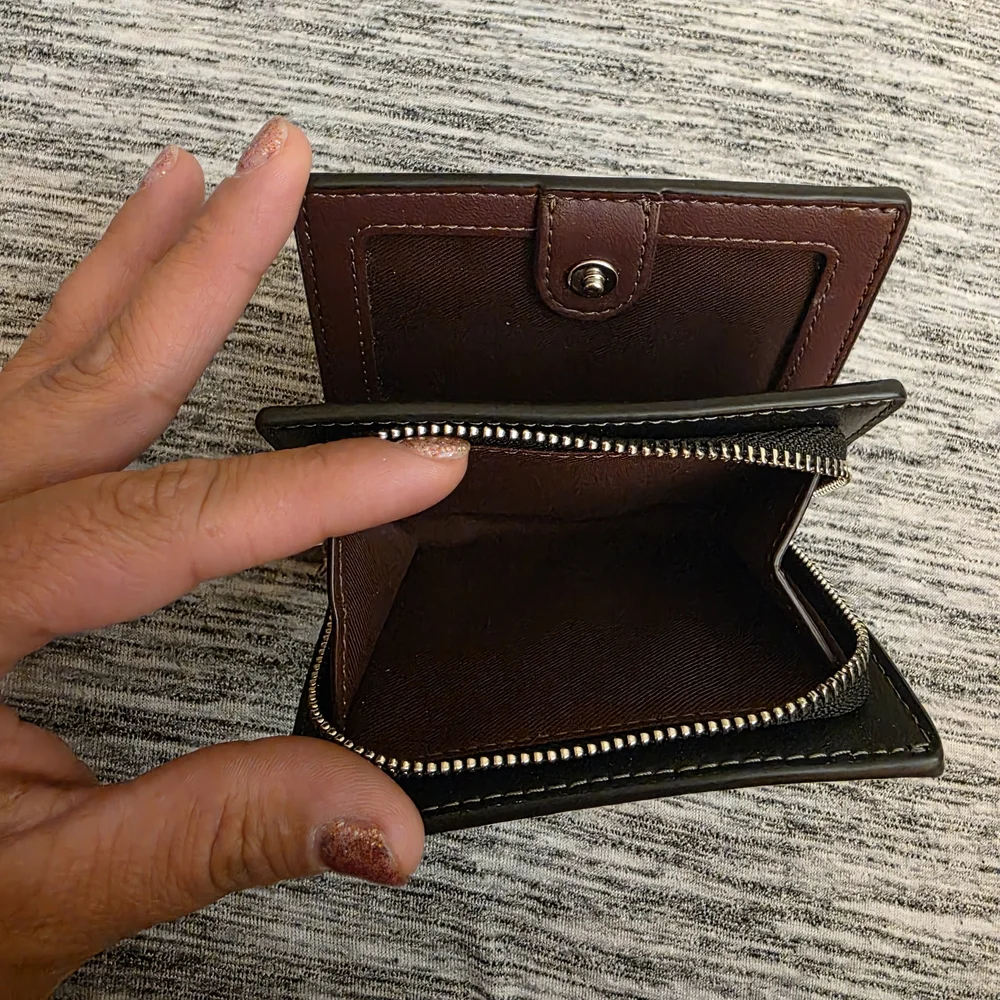 Coach Black Wallet with White Bow Accents - Picture 6 of 8